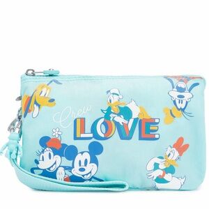 Disney x Kipling Mickey & Friends Creativity XL Wristlet in Bestie Blue